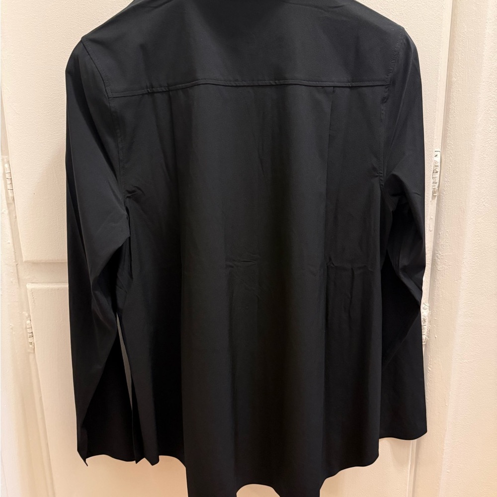 Athleta Super Soft Black Button-Up Athleisure Shi… - image 3